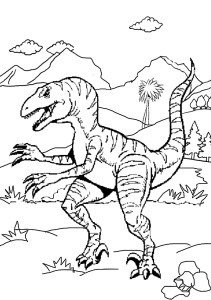 Download Velociraptor Coloring Pages | Dinosaurs Pictures and Facts